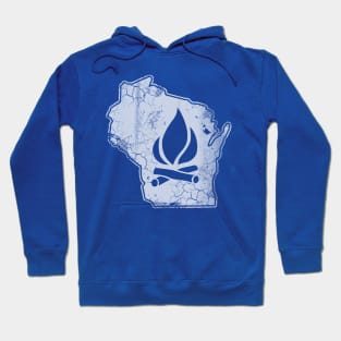 Wisconsin Camping Camp Fire Camping Outdoors Hoodie